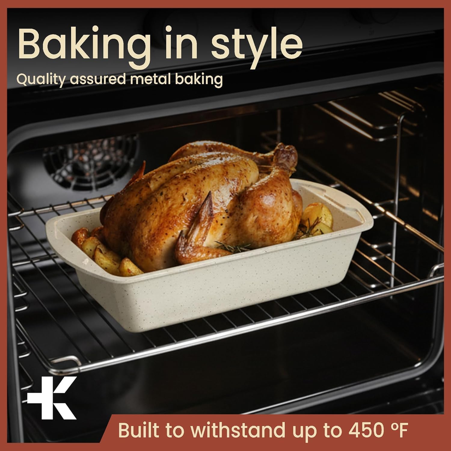 Nonstick Baking Loaf Pan by [Brand Name] - 11" Carbon Steel, Oven Safe to 450°F, Space-Saving Design