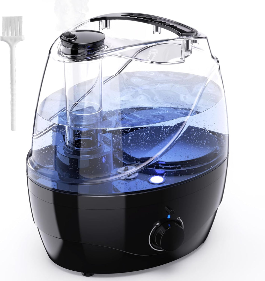 Skiennix Cool Mist Humidifier - 2.2L Whisper-Quiet Operation for Bedroom & Baby | 30-Hour Run Time, 360° Nozzle, BPA Free