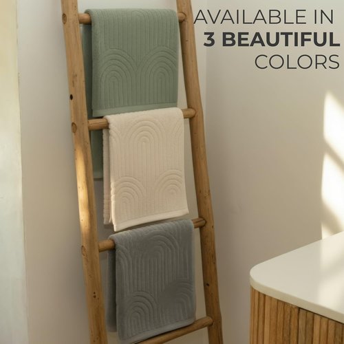KIBAGA Decorative Hand Towels - Luxurious Set of 2 Soft Boho Cotton, Absorbent & Quick-Drying | Perfect for Bathroom or Kitchen Decor