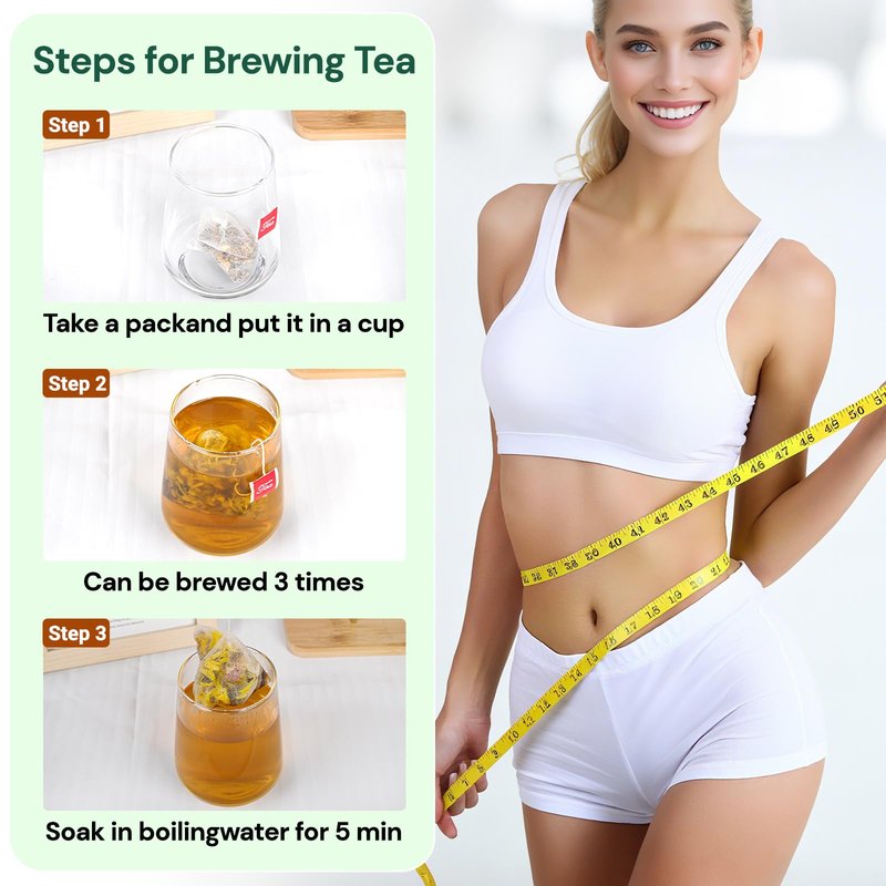 Winter Melon Lotus Leaf Tea, Herbal Detox Tea Bags for Reduce Swelling and Cleansing, Boost Metabolism - 8 Premium Ingredients(2 Pack/60 Bags)