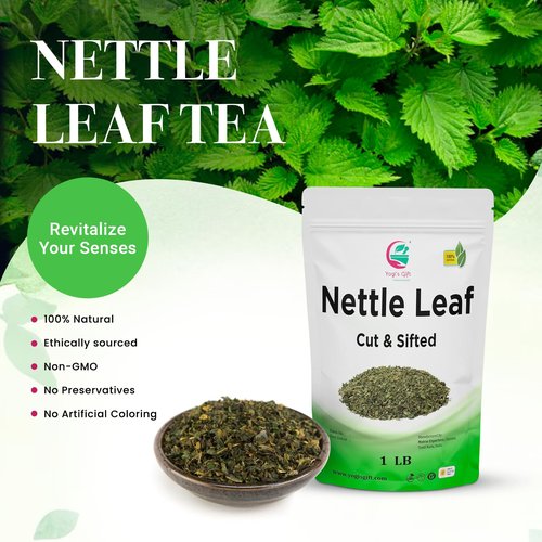 Stinging Nettle Leaves Dried 1 Lb | Cut and Sifted | Loose Nettle Leaf Herb Bulk | Non- Gmo, Ethically sourced | By Yogi's Gift®