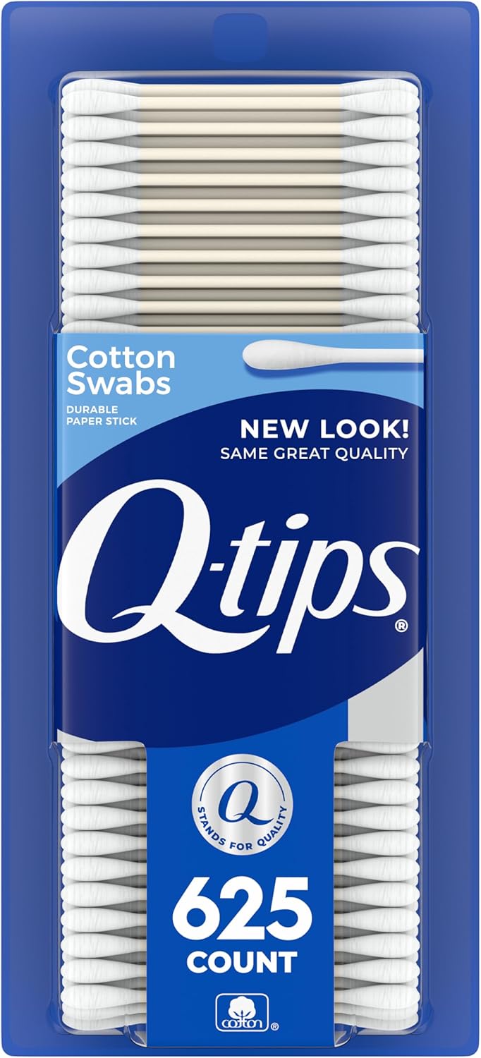 Q-tips Cotton Swabs - 100% Pure Cotton for Hygiene & Beauty Care | 625 Count Pack