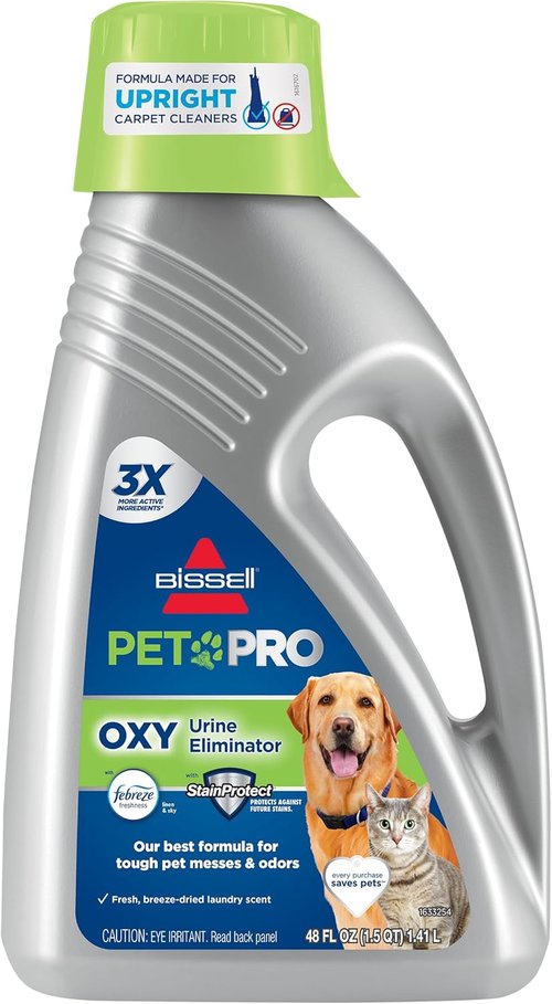 Bissell PET PRO OXY Urine Eliminator - Deep Clean Solution with Febreze & StainProtect Technology | 48oz