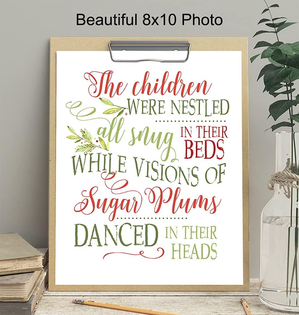 Santa Claus Christmas Decorations - Cute Holiday Wall Art for Festive Home Decor - Perfect Xmas Accent