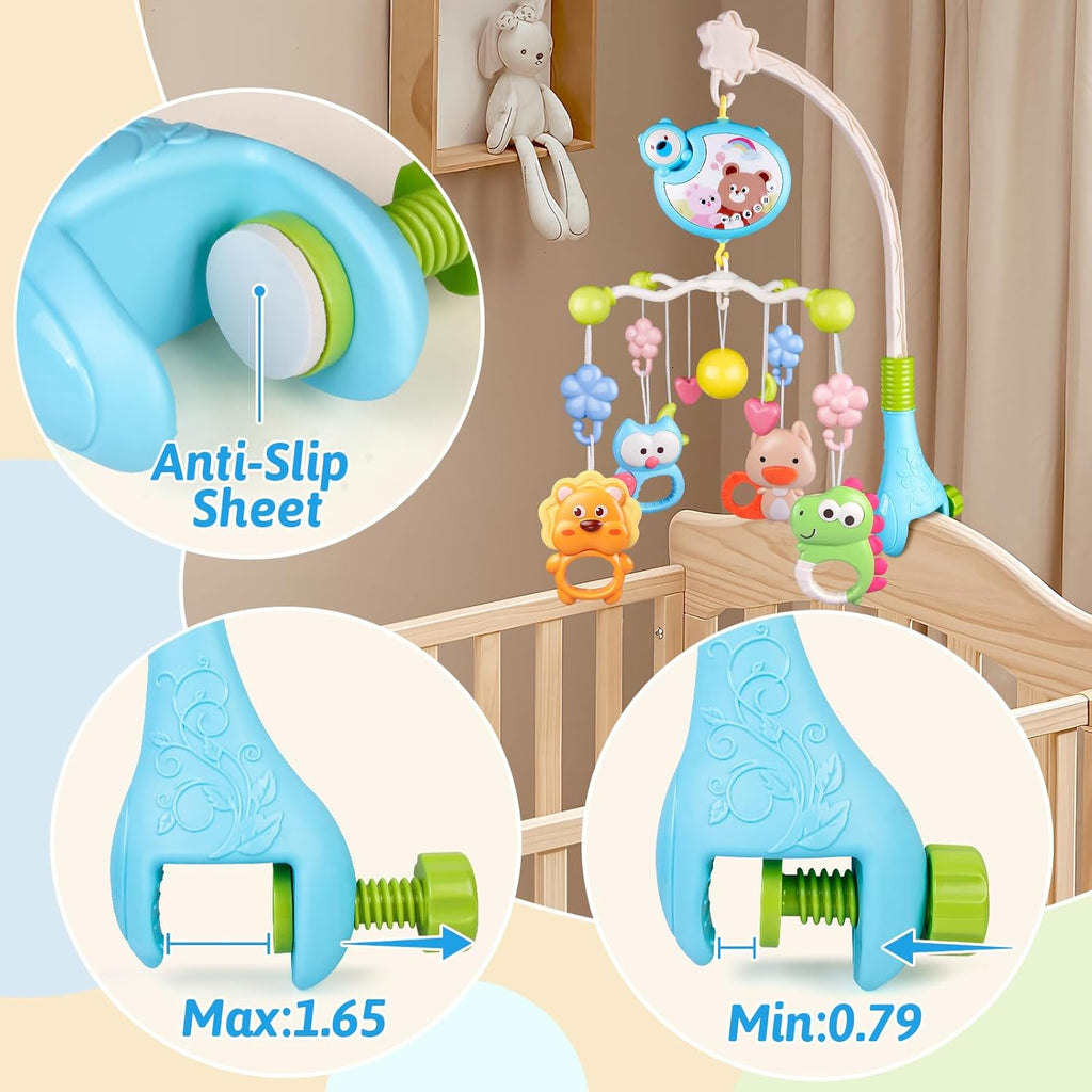 Skiennix Crib Mobile - Musical and Light-Up Nursery Toy for Boys and Girls | Portable Animal Design