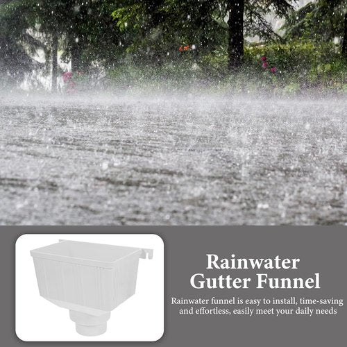 Downspout Diverter | PVC Rainwater Collection Barrel Adapter - Easy Install, 10.43x6.06x8.07 Inch