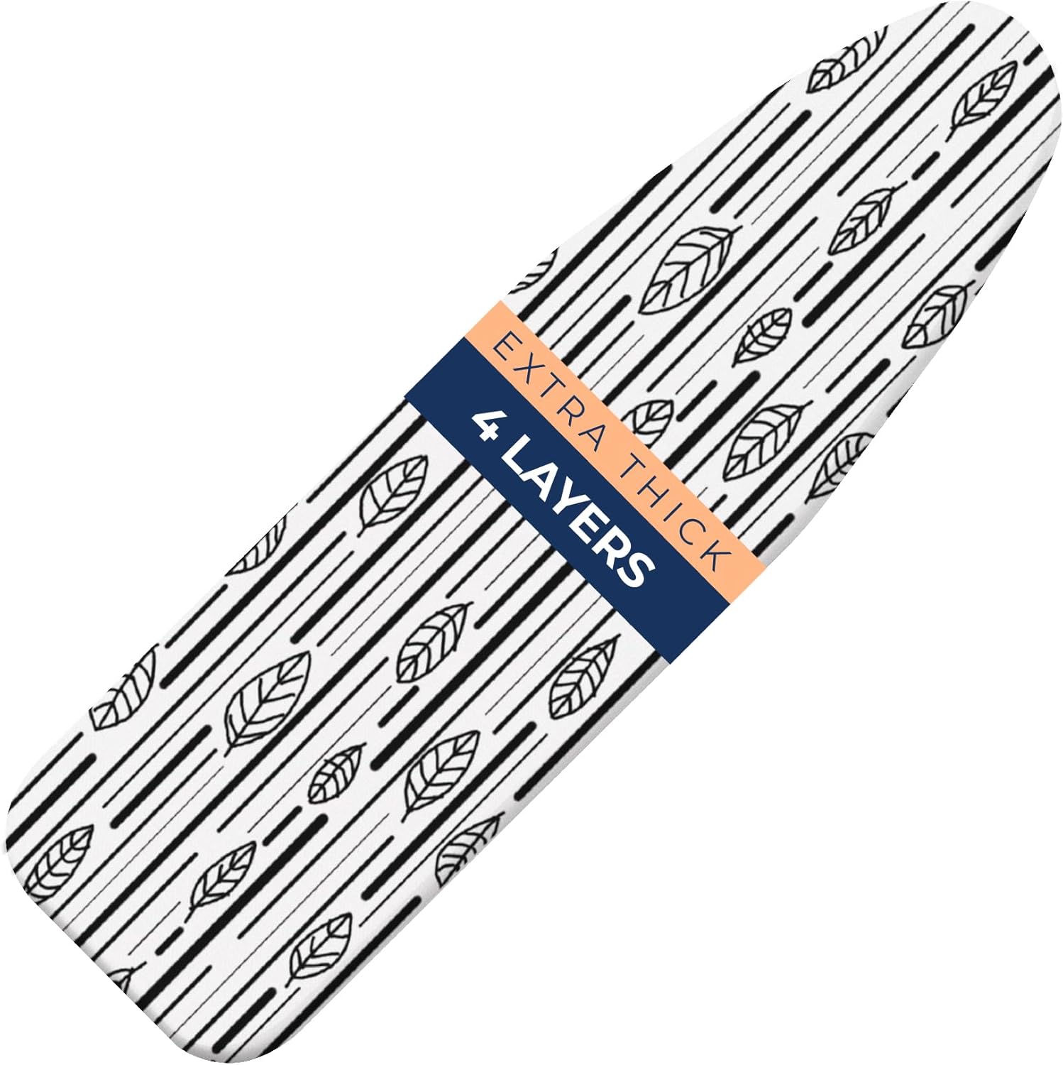 Skiennix Ironing Board Cover - Extra Thick Heavy Duty Padded, Non-Stick & Stain Resistant | 15x54 with 3 Fasteners