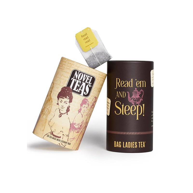 Novel Teas Book Lover's Tea contains 20 teabags individually tagged with literary quotes from the world over, made with the finest English Breakfast tea, for the book lover