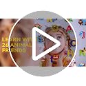 26-Piece Removable Letter & Animal Gel Stickers for Kids