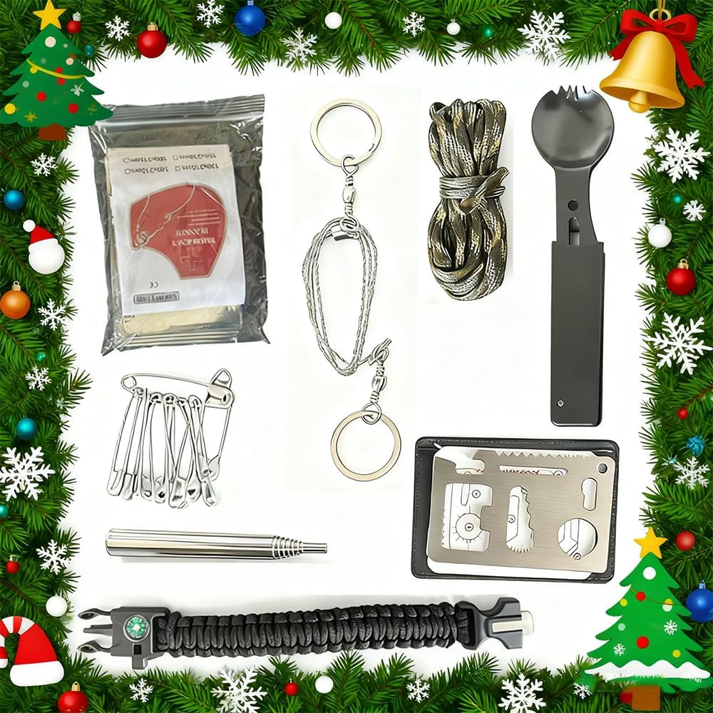 Survival Kit Advent Calendar for Men 2025 - Christmas Countdown with Explorer Tools & Outdoor Gear
