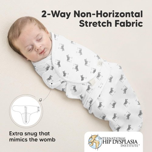 3-Pack Organic Baby Swaddle Sleep Sacks - Swaddles for Newborns, Infant 0-3 Months, Baby Girls, Boys, Soft & Snug Newborn Sleep Sack, Nursery Swaddling Blankets (The Wild, OS)