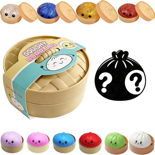 Glitter Dumpling Squishy Mystery Box by [Brand Name] - Surprise Mini Steamer Toy | No Duplicate Glitter Dumplings