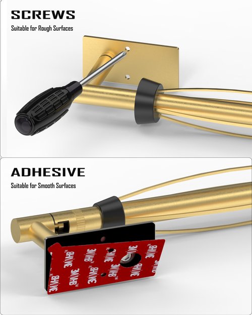 BATHDANCE Paper Towel Holder Under Cabinet, Single Hand Operable Roll Holder with Damping Effect,No Drilling or Wall Mounted SUS304 Stainless Steel for Kitchen Bathroom (Brushed Gold)