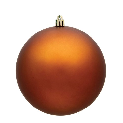 Vickerman 6" Copper Shiny Ball Ornament - 4 per Bag - Shatterproof and UV Resistant - Reliable and Durable - Ready to Hang - Unique Christmas Tree Ornaments - Unique Copper Ornament