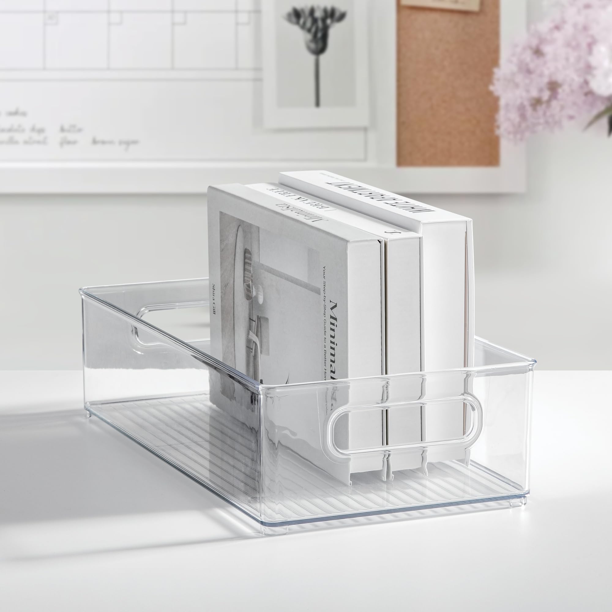 iDesign Stackable Fridge Bin - Storage Bin for Freezer or Pantry, Set of 2, Clear, Made in USA