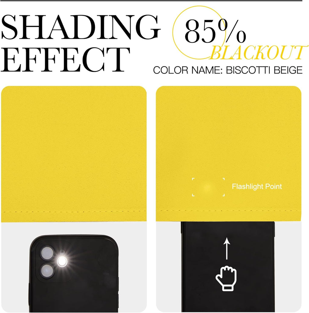 NICETOWN Bright Yellow Curtains - 90" Long Sound-Reducing Panels for Modern Rooms | 55" Wide, 2 Pieces