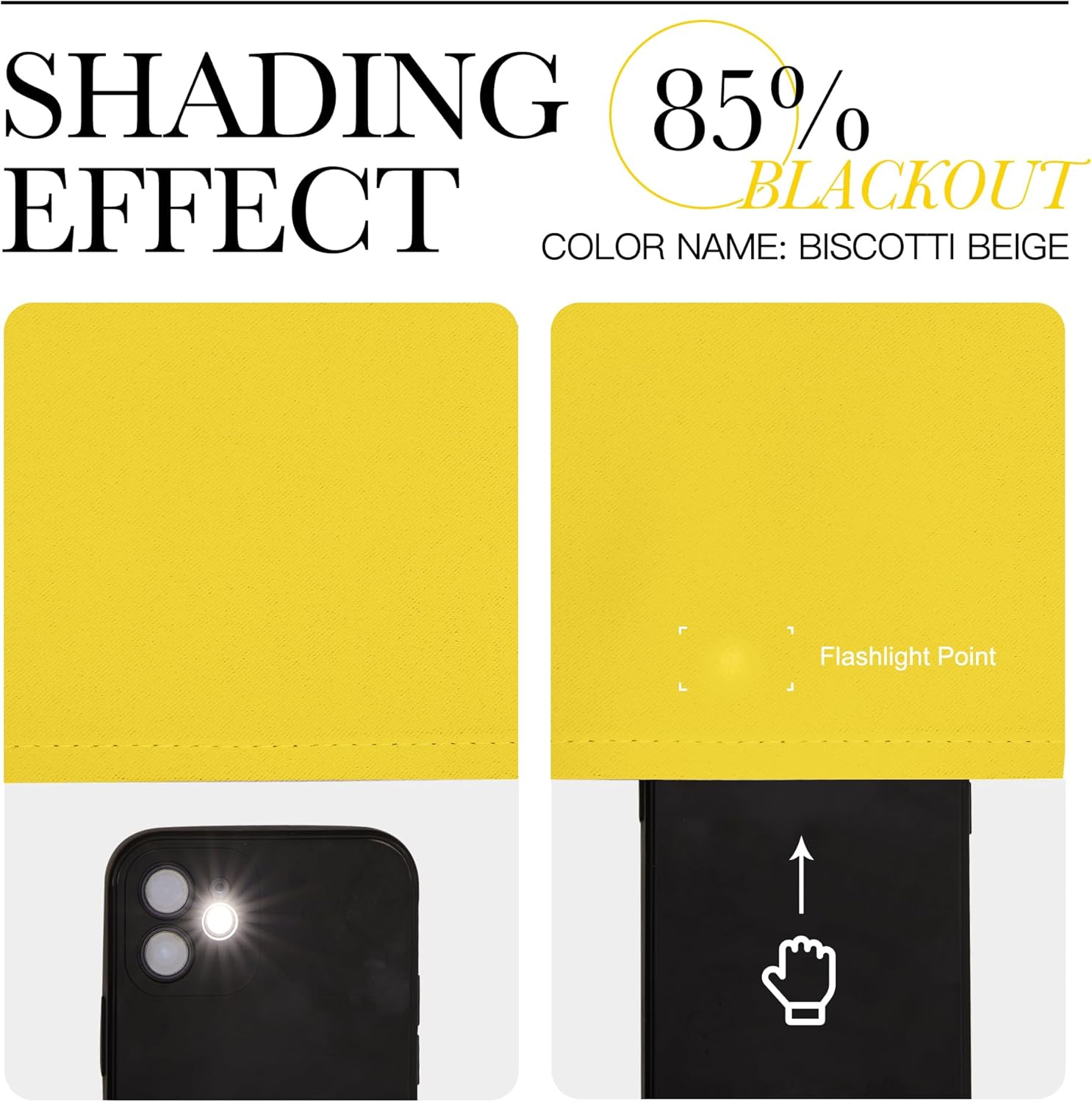 NICETOWN Bright Yellow Curtains - 90" Long Sound-Reducing Panels for Modern Rooms | 55" Wide, 2 Pieces