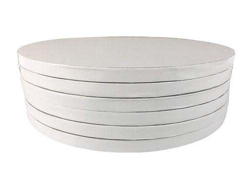 6 Inch Cake Board Drums Round, 6-Pack, White, Sturdy 1/2" Thick for Heavy Or Multi-Tiered Cakes