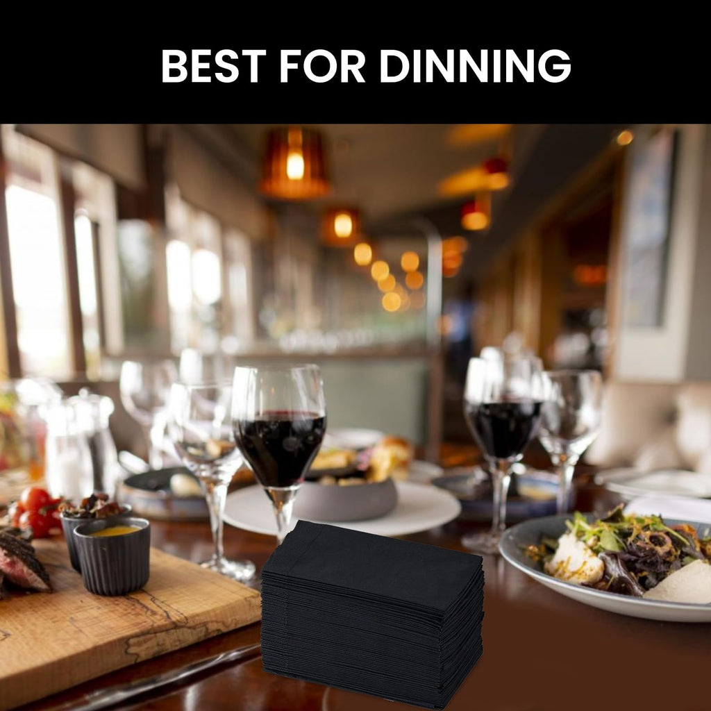 Perfectware 2 Ply Black Dinner Napkin Pack of 125