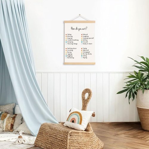 DNEULYR Mental Health Poster Frame - Classroom & Therapy Office Decor, 12.5x17 Inch