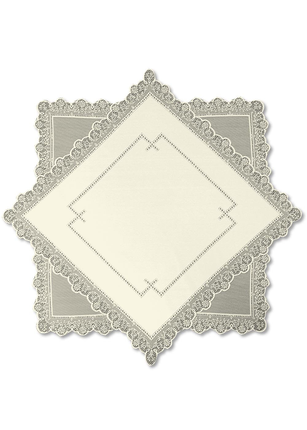 Heritage Lace Prelude 42-Inch by 42-Inch Table Topper, Ecru