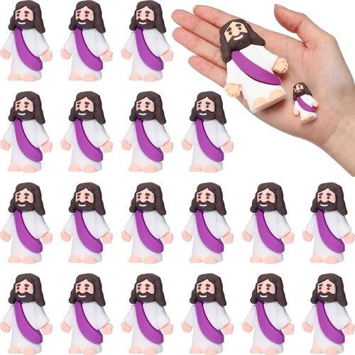 Barydat Jesus Figurines - 3.2 Inch Classic Christ Savior Dolls for Easter Parties | 10 Pack