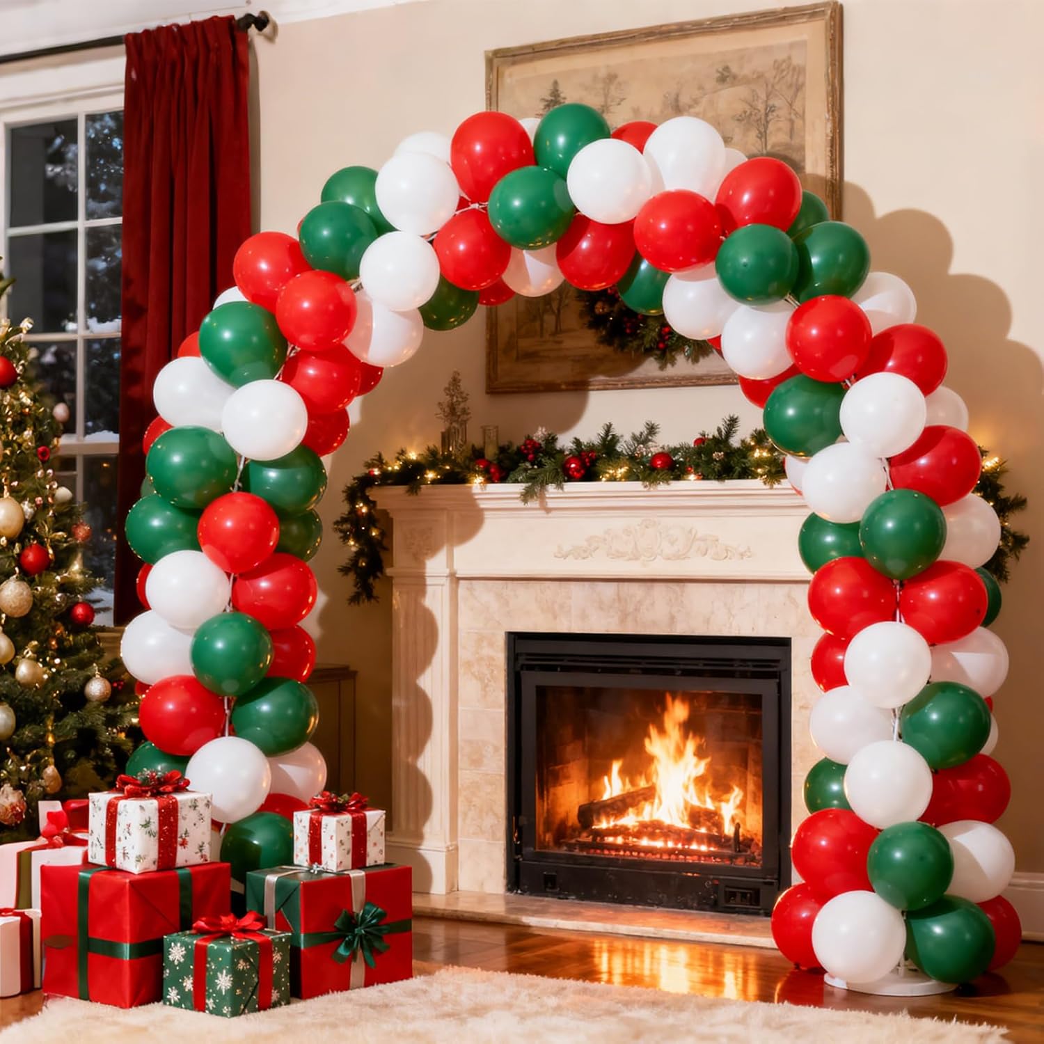 RUBFAC White Balloons - 105pcs in 5/10/12/18 Inch Sizes | Ideal for Garland, Party & Event Decorations
