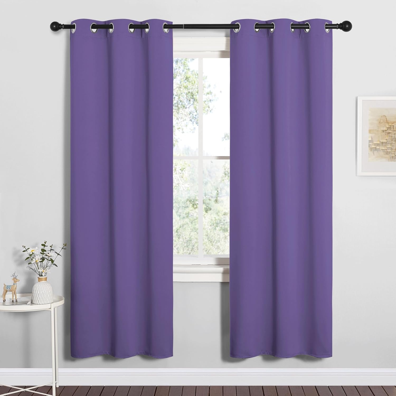 NICETOWN Blackout Curtain Panels - Thermal Insulated Draperies in Lilac Purple | 34 x 72 Inches (1 Pair)