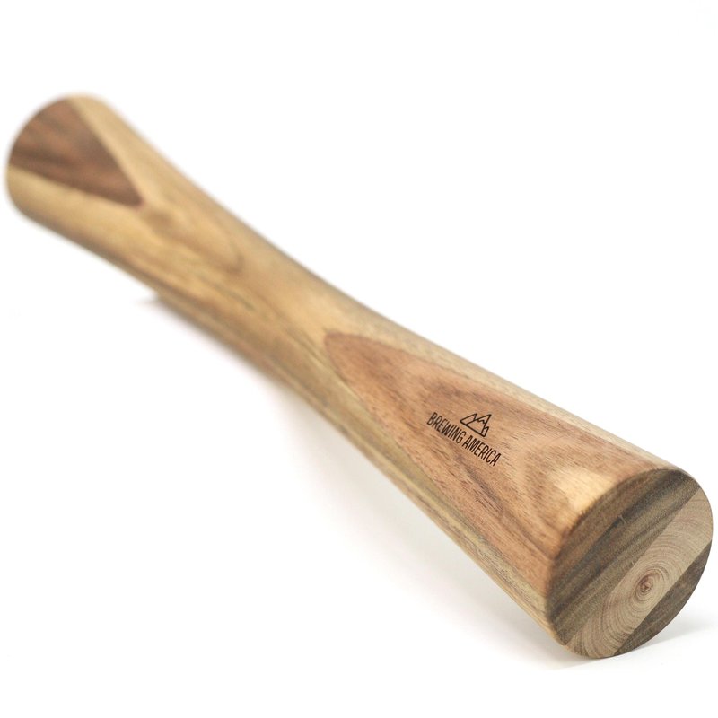 Brewing America Acacia Wood Vegetable Fermentation Tamper - Cabbage Sauerkraut Pounder - Fermenting Food Tool Packer Stomper 12 inches for Mason Jars