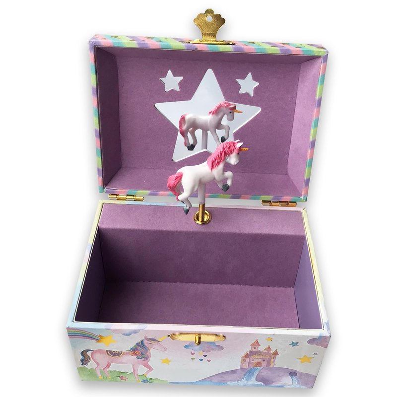 BinkeGG Play [ You Are My Sunshine ] (60 Tunes Option) Children Jewelry Box Unicorn Jewelry Music Box for Girls Jewelry Storage Box with Sankyo Musical Box Mechanism