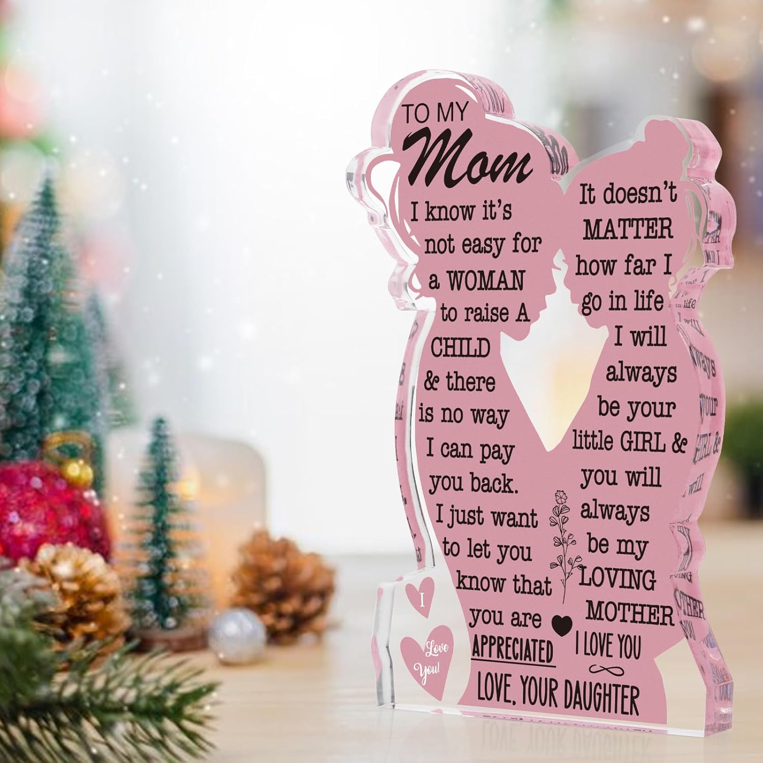 Regine Switzerland Acrylic Plaque Sign - Best Mom Ever Gift for Christmas & Birthdays | 5x3in
