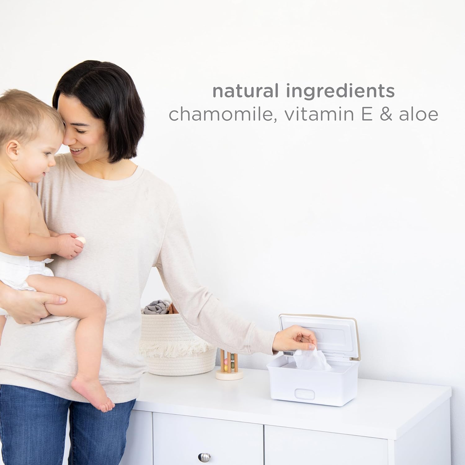 Ubbi Fragrance-Free Baby Wipes - Hypoallergenic, Plant-Based & EWG Verified | 99% Water-Based, 3 Pack (216 Wipes)