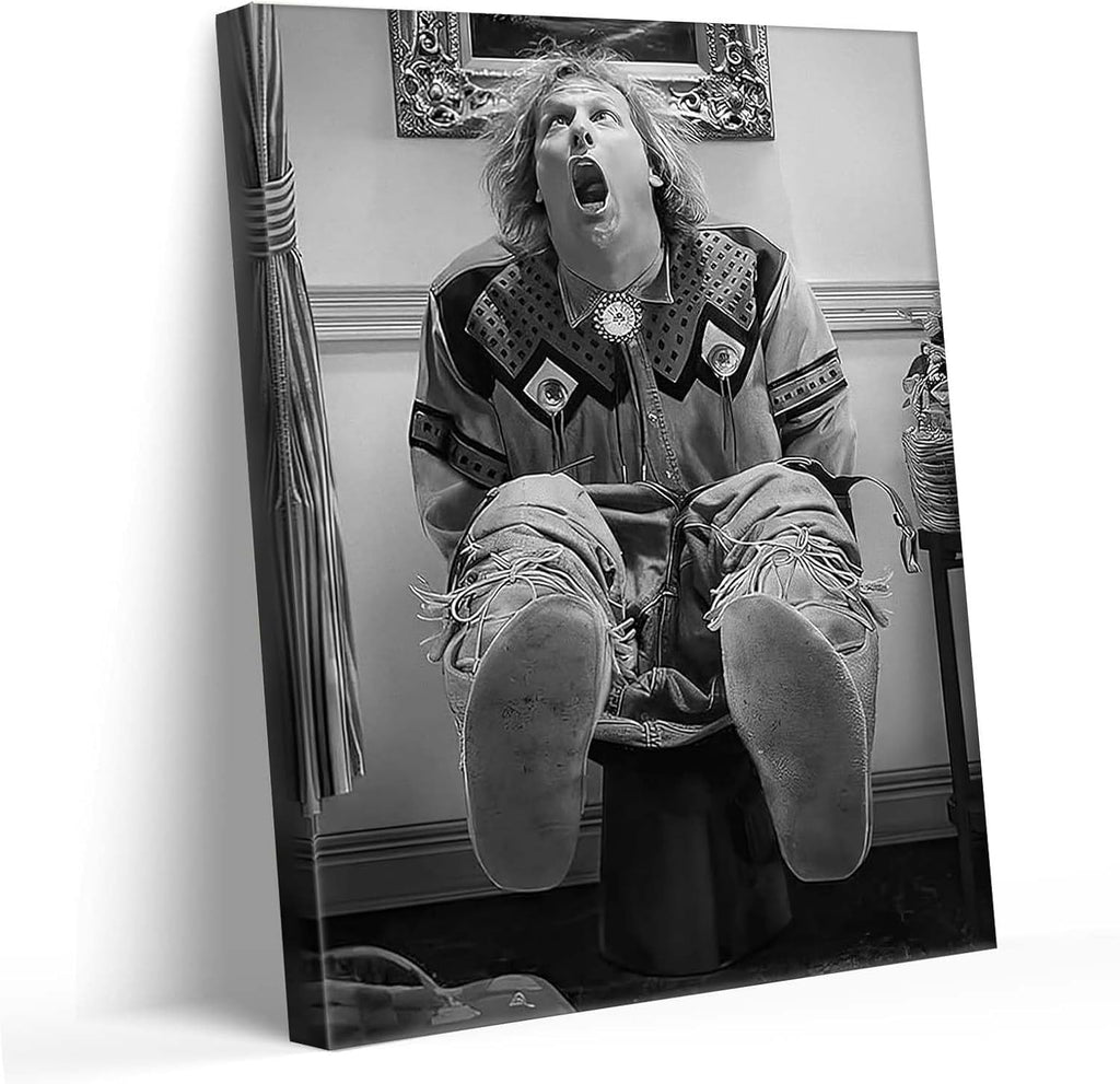 VYPEROCK Funny Framed Canvas Wall Art - Humorous Comedy Movies Poster for Bathroom | 16"x20" Modern Decor