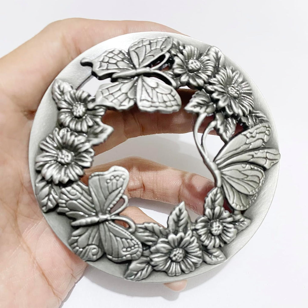 Skiennix Silver Butterfly Candle Toppers - Elegant Embellished Jar Covers for Even Melting | Perfect Gift for Women