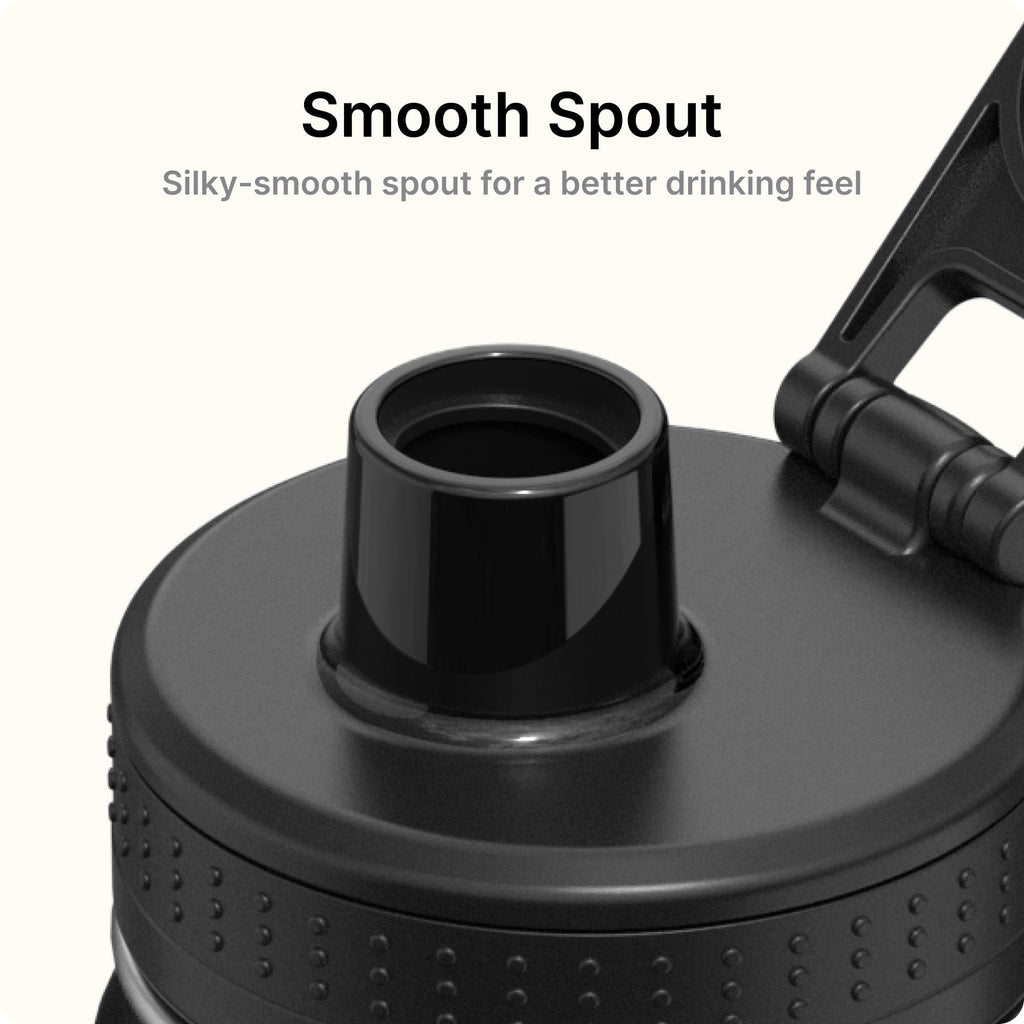 Mollcity Kids Water Bottle 12 oz Stainless Steel Insulated Water Bottle Wide Mouth with Leakproof Spout Lid-Sports Flask for Girl and Boy (Canyon Red-Black)