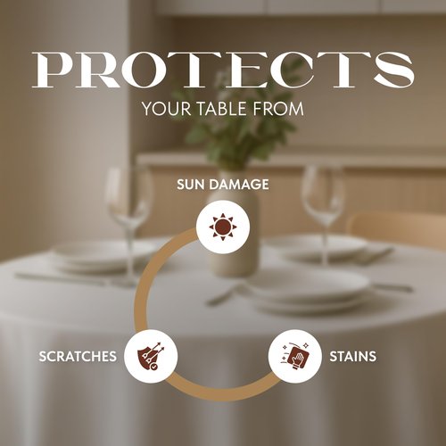 Wealuxe [2 Pack] White Round Tablecloths 90 Inch [Perfect Size for 30-60 Inch Tables] 200 GSM Premium Quality Textured Washable Polyester Fabric 90" Table Cloth White