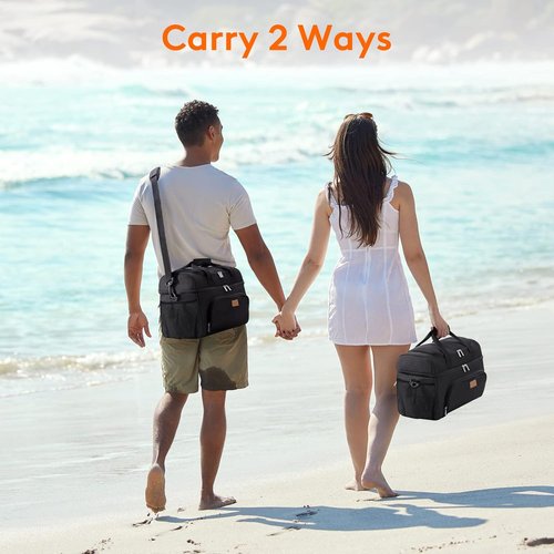 Lifewit Insulated Cooler Bag - Large 32/48 Can Leakproof Beach Cooler | Lightweight Soft-Sided Travel Ice Chest for Camping & Road Trips