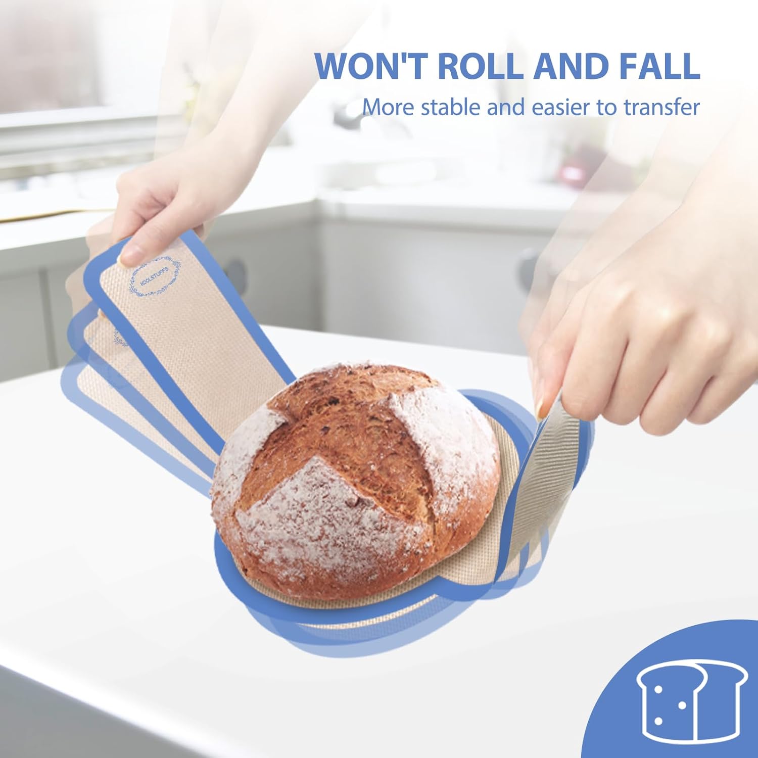 Skiennix Silicone Bread Sling - Non-Stick Sourdough Baking Mat for Easy Transfer | 2PCS Set
