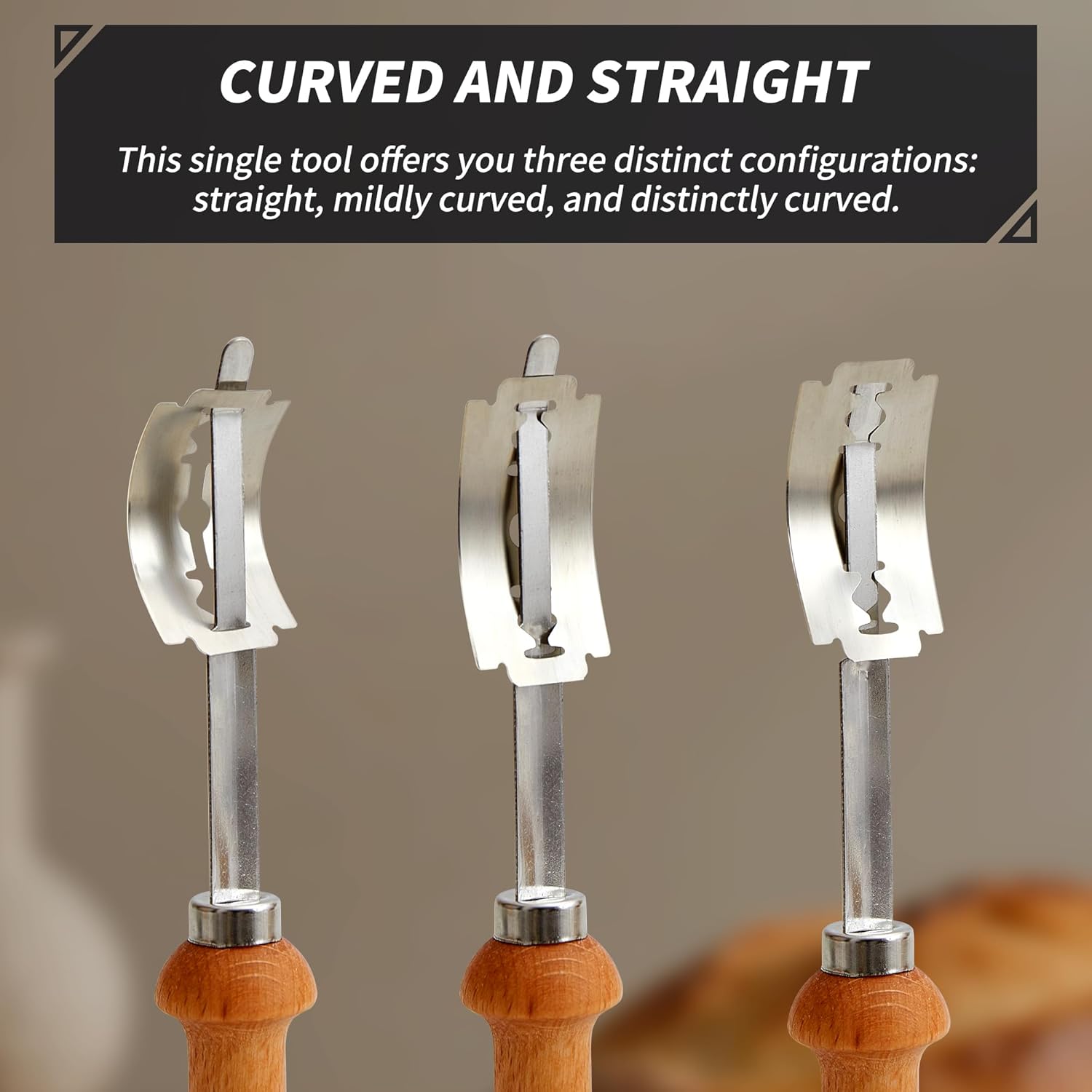Regine Switzerland Bread Lame - Sourdough Scoring Tool with 10 Razor Blades & Protective Cover
