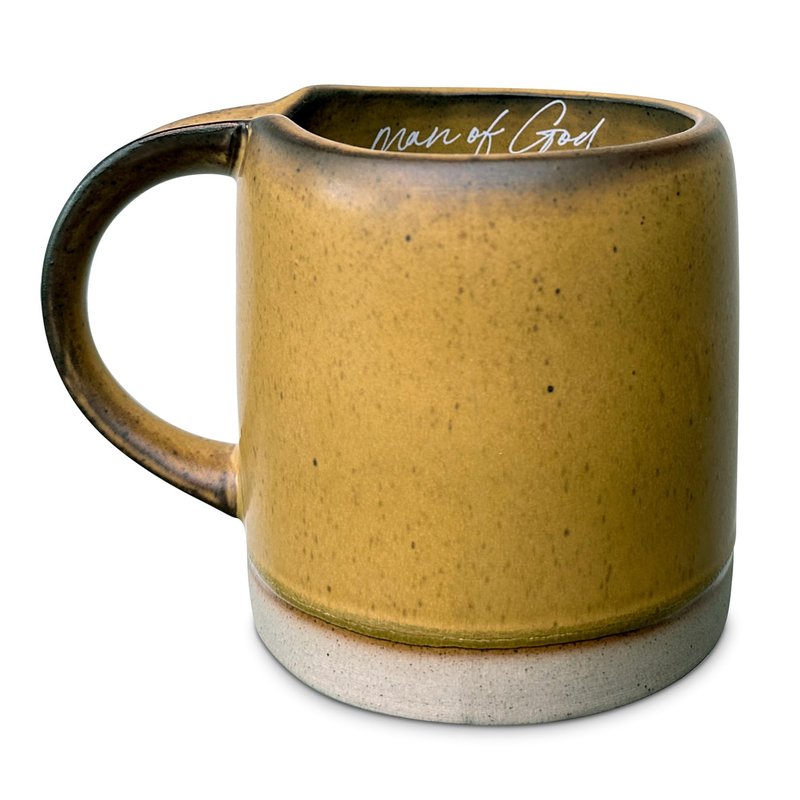 Lighthouse Christian Products Man Of God - Jeremiah 17:7 - Vintage Yellow 18 Ounce Ceramic Drinking Mug