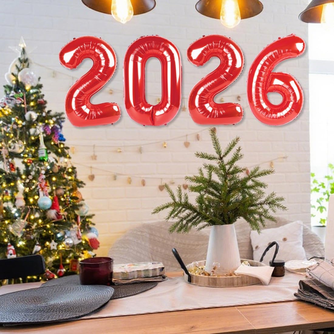 New Year’s Eve Decorations - 40 Inch Red Number Balloons for 2026 Celebrations | Perfect for Parties & Graduations
