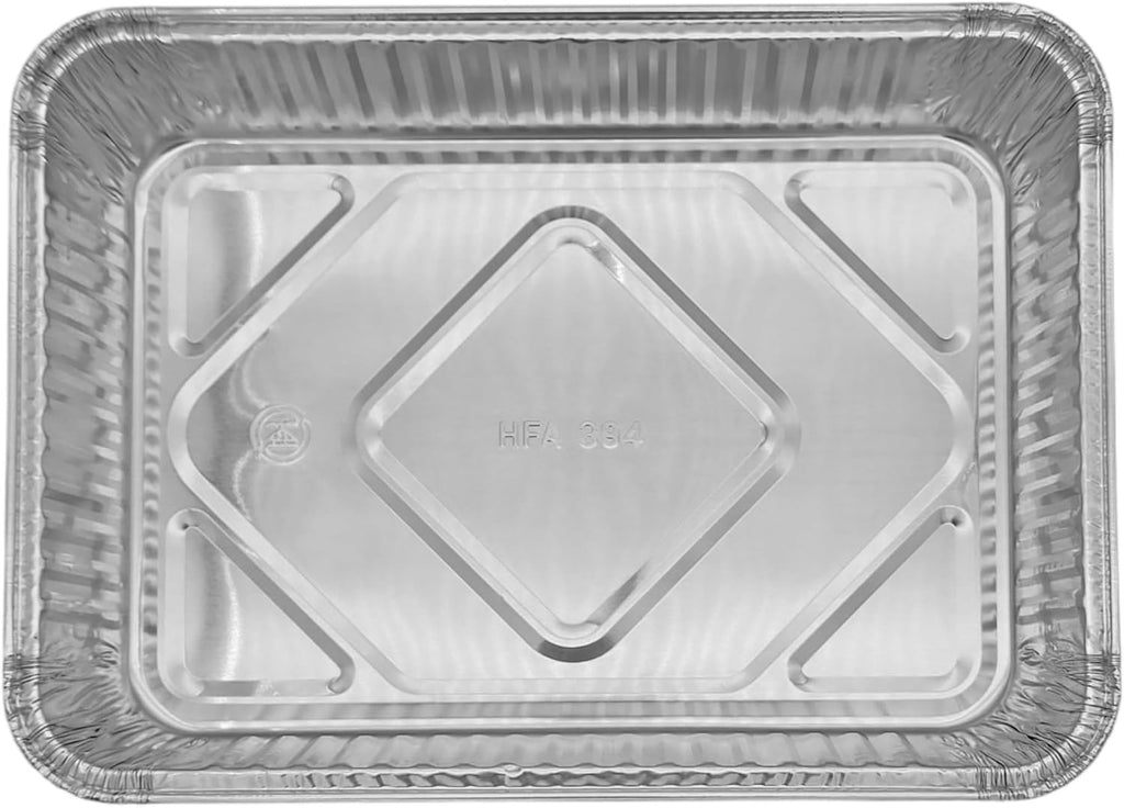 PACTOGO Disposable Aluminum Foil Oblong Cake Pans - 13" x 9" x 2" with Dome Lids | 108 Oz for Baking & Storing (Pack of 12)