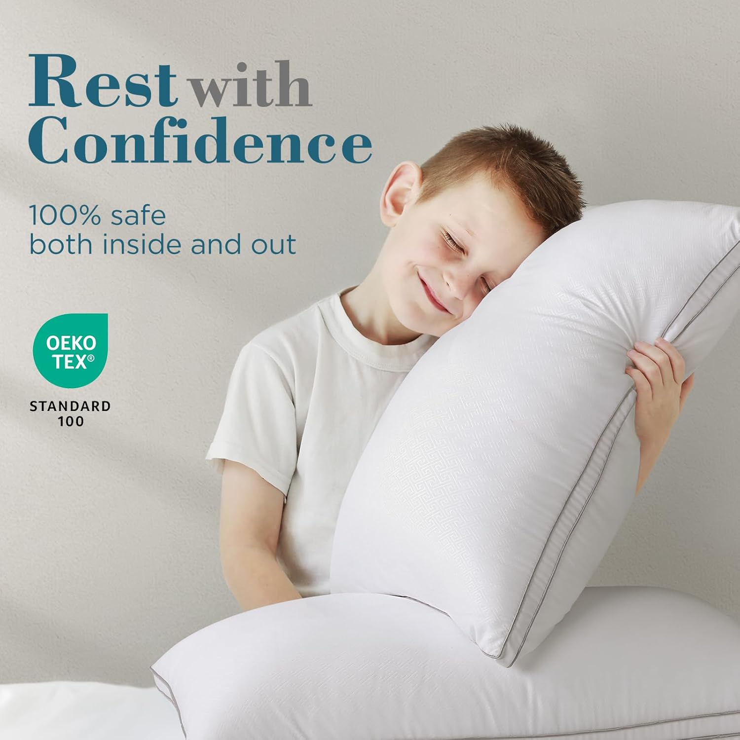 Viewstar Queen Size Pillows - Set of 2 Hotel Quality Down Alternative for All Sleep Positions | White
