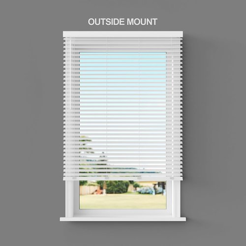 Lumino - 2" Cordless Faux Wood Window Blinds | Room Darkening, 18" W x 36" L, White