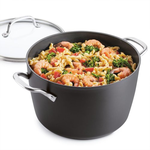 KitchenAid Hard Anodized Induction Nonstick Stock Pot/Stockpot with Lid, 8 Quart, Matte Black