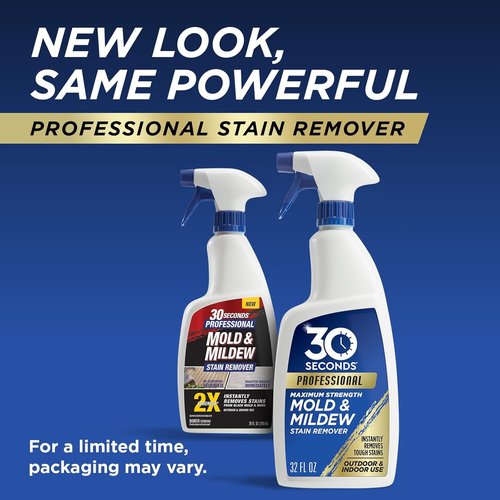 30 SECONDS Pro Mold and Mildew Stain Remover - Scrub-Free Formula for Instant Brighter Results | 32 Fl. Oz.