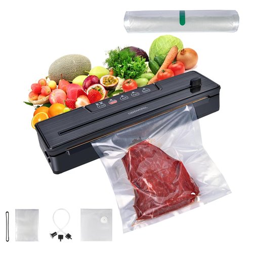 CENWOPAL Vacuum Sealer Machine，80000pa Suction Power,Bags and Cutter Included,Automatic 8-in-1 Food Sealer with Dry&Wet Saver Modes for All Saving needs… (Vacuum Sealer Machine)