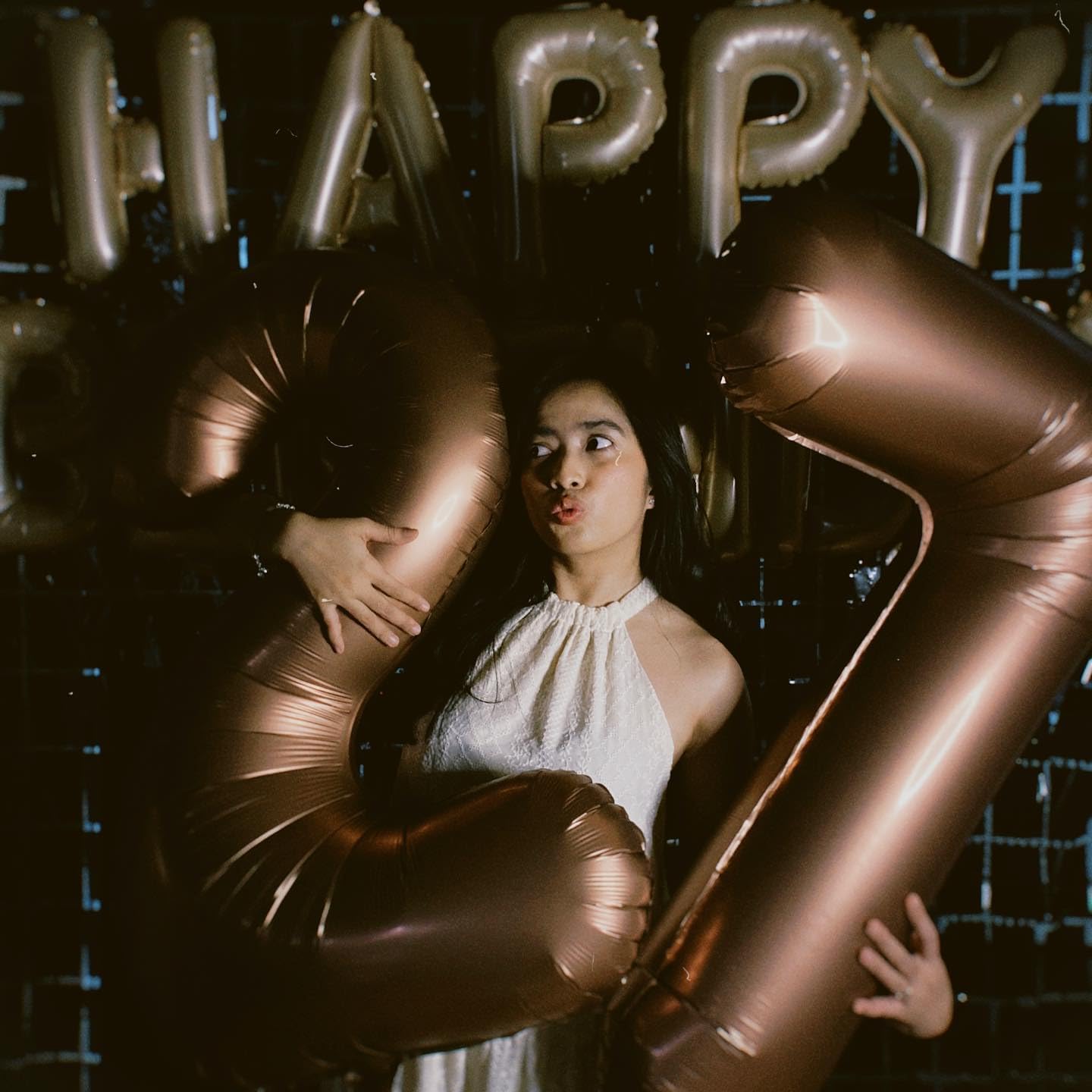 Number 17 Balloon - Dark Brown 40 Inch Birthday Decoration for 17th Birthday Parties