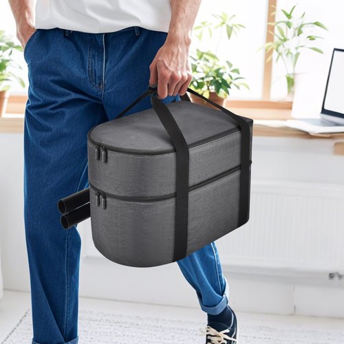 Steadtep Bag for Wagner Spraytech 0282014 915e Portable Steam Cleaner, Foldable Handheld Steamer Storage Case Container for 18 Accessories Cleaning Brushes, Wallpaper Steam Plate with Pockets-Bag Only