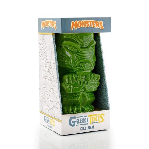 Geeki Tikis 18 ounce Ceramic Mug | Monsters Gill-Man | Lime Green